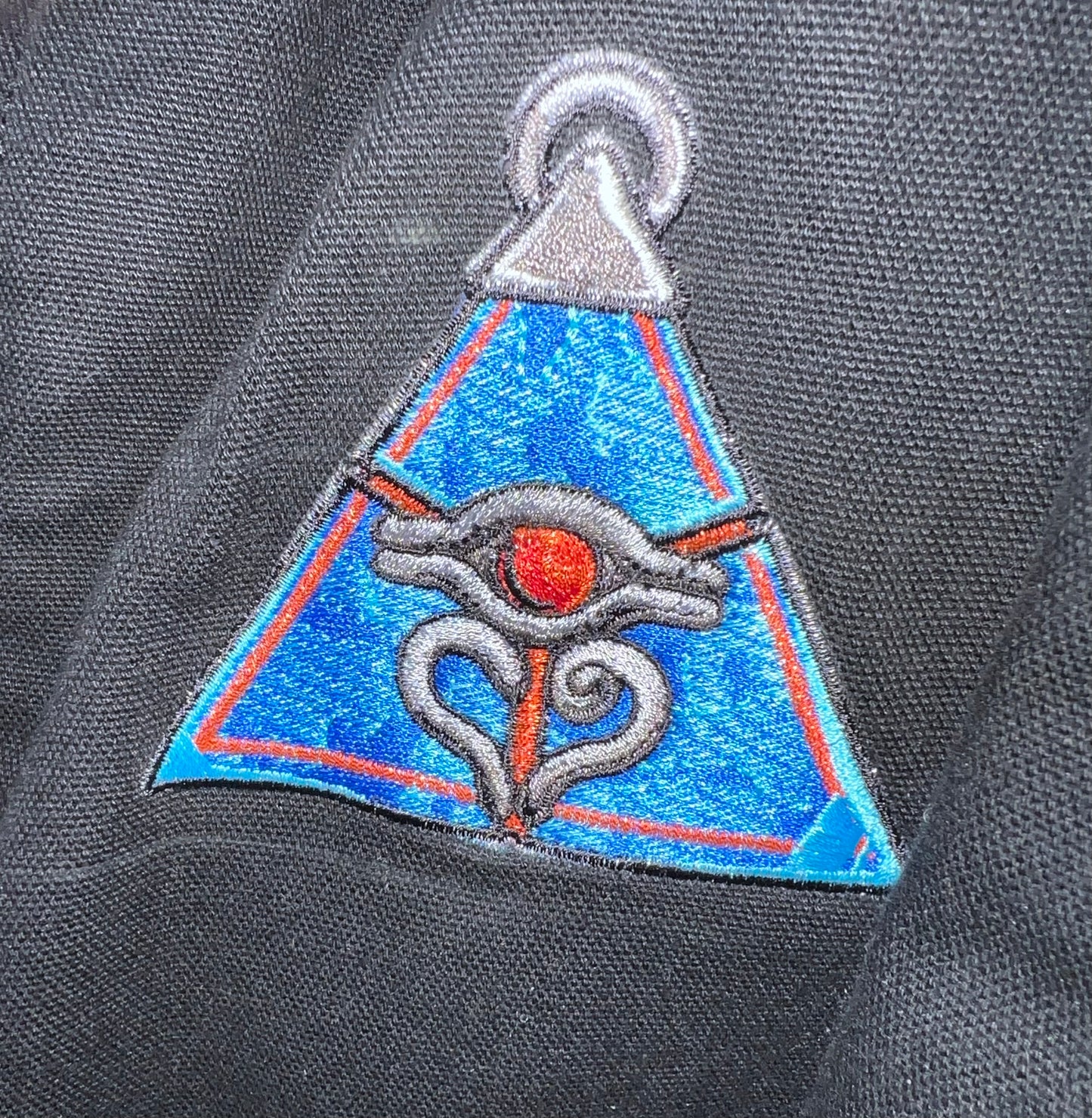 Hooded carhartt zip up vest ~ blue eyes white dragon